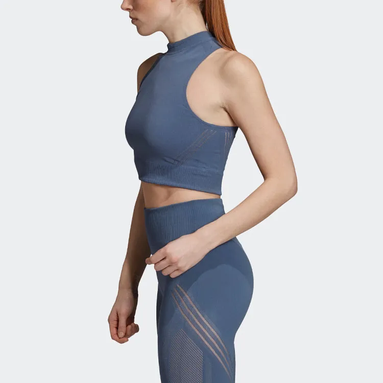 Adidas Sleeveless Sports Shirts Women's Blue-5