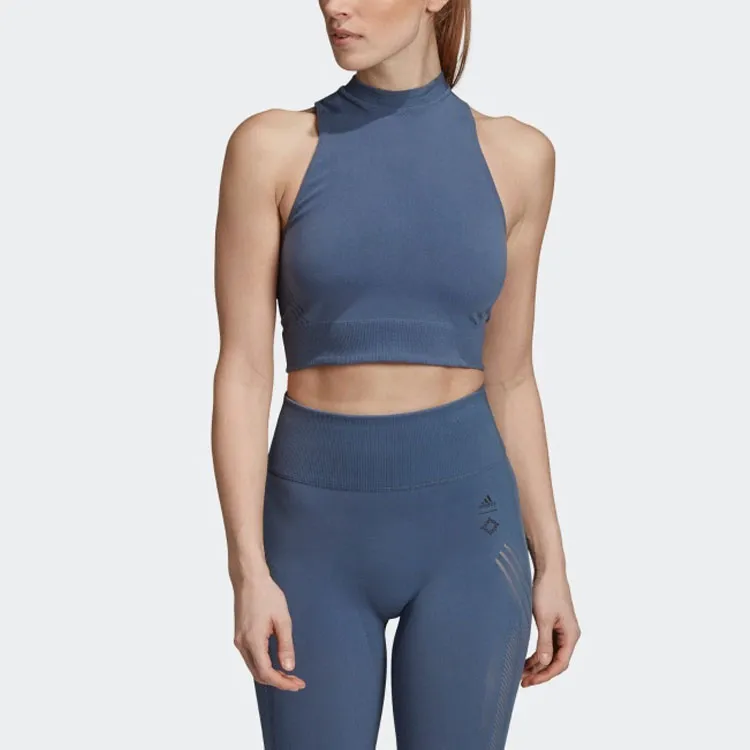 Adidas Sleeveless Sports Shirts Women's Blue-2
