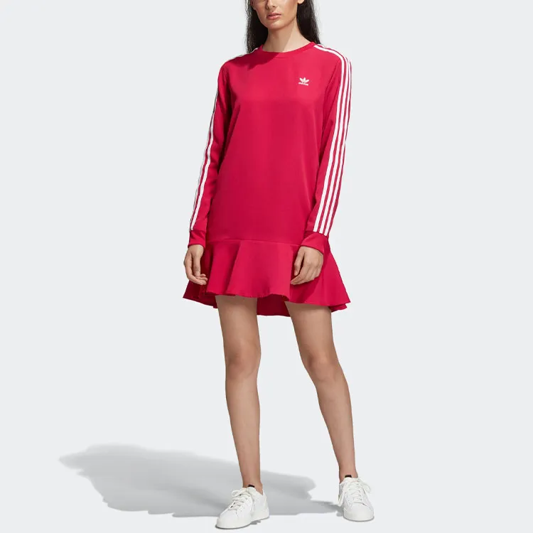 Adidas Originals Long Sleeved Dresses Women's Pink-2