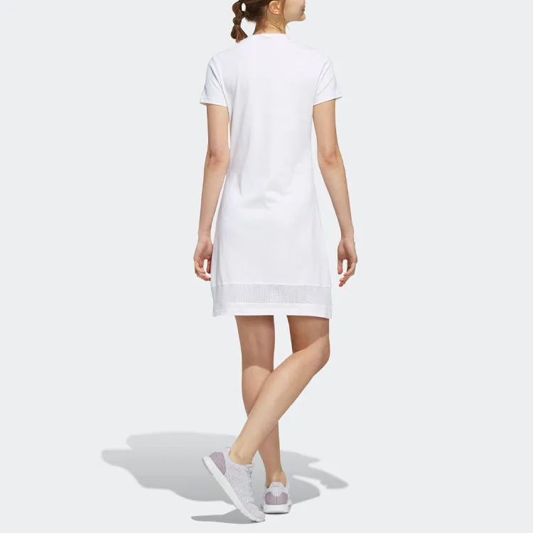 Adidas Neo Short Sleeved Dresses Women's White-4