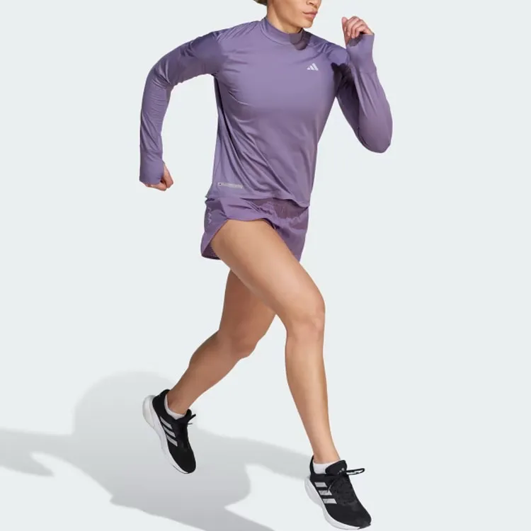 Adidas Raglan Sleeve T Shirt Women's Purple-3