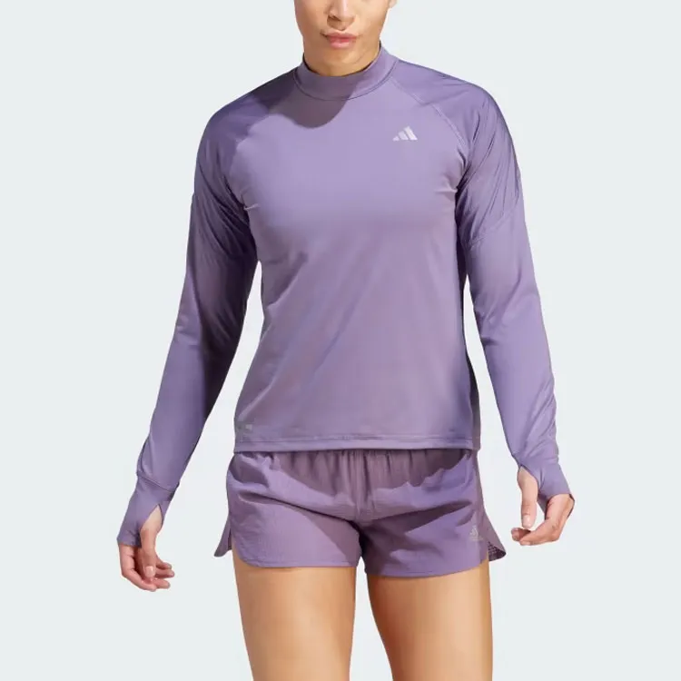 Adidas Raglan Sleeve T Shirt Women's Purple-1