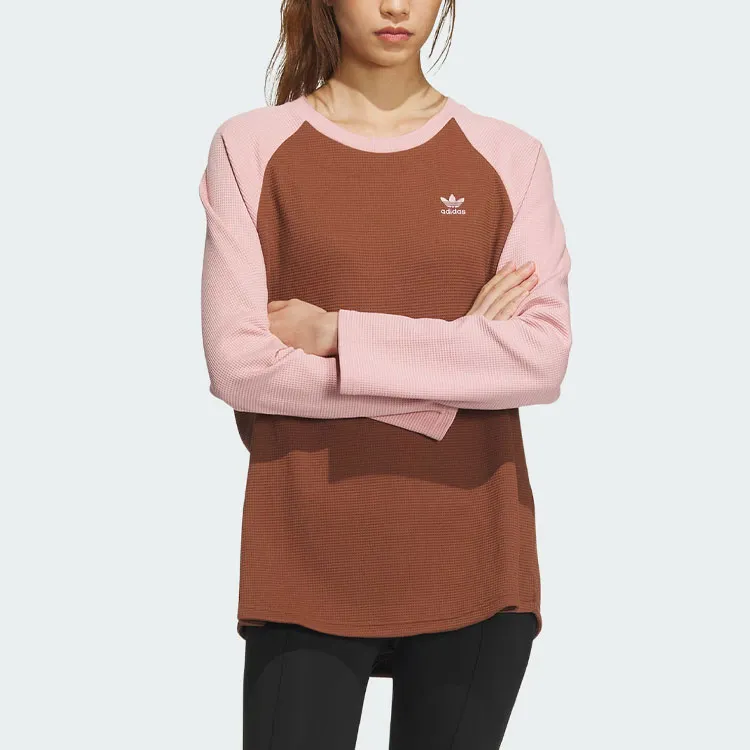 Adidas Originals Raglan Sleeve T Shirt Women's Brown-1