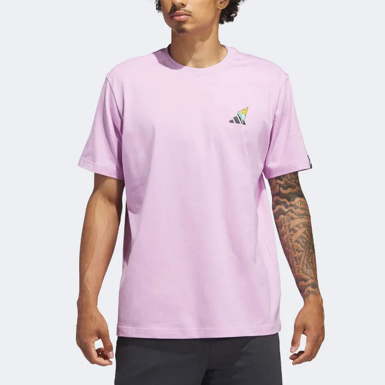 Adidas T Shirts Men Pink-1