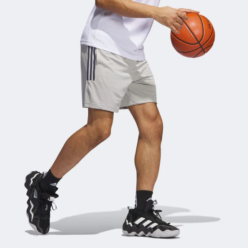 Adidas Basketball Shorts Men Gray-3