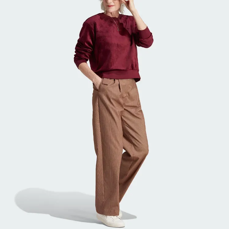 Adidas Originals Essential Sweatshirts Women's Dark Reddish Purple-3