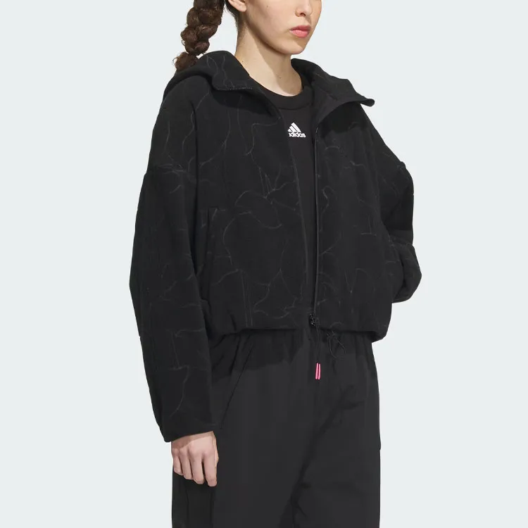 Adidas Velvet feel Coat Women's Black-2