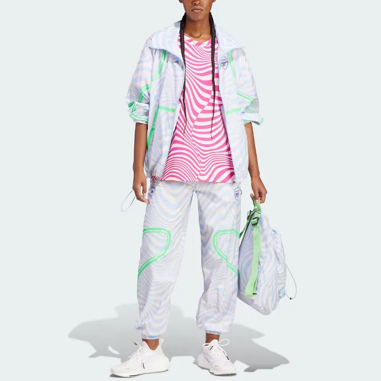 Stella Mccartney X Adidas Arsenal Sports Pants Women's Glossy Finish Blue-3