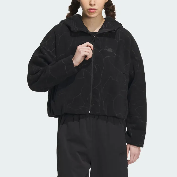 Adidas Velvet feel Coat Women's Black-1