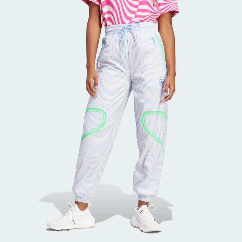 Stella Mccartney X Adidas Arsenal Sports Pants Women's Glossy Finish Blue-1