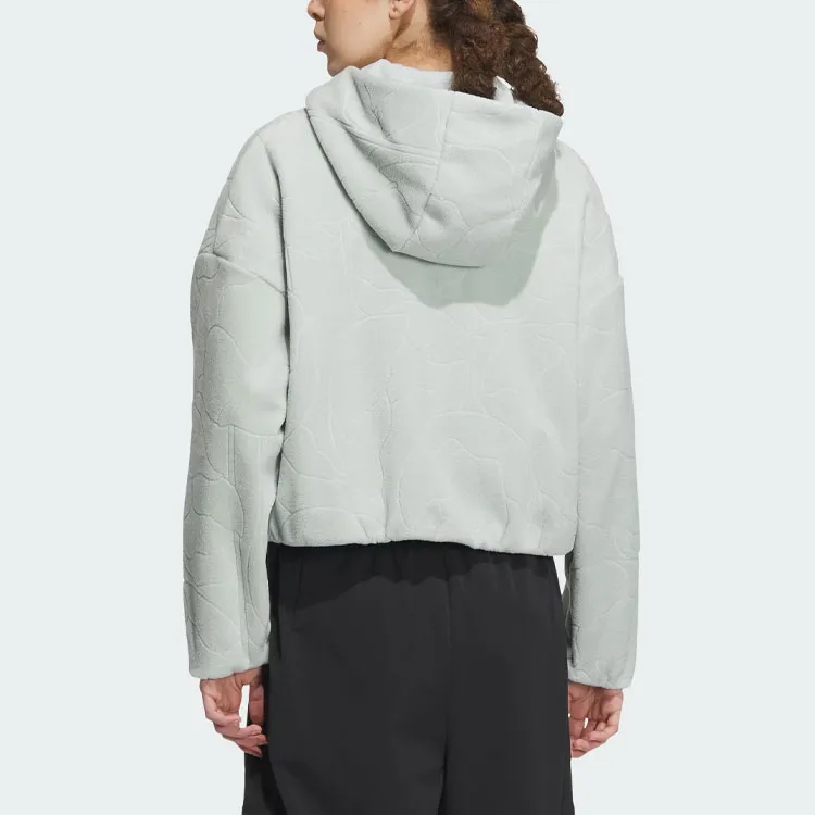 Adidas CITY ESCAPE Velvet Jackets Women's Silver Gray-3