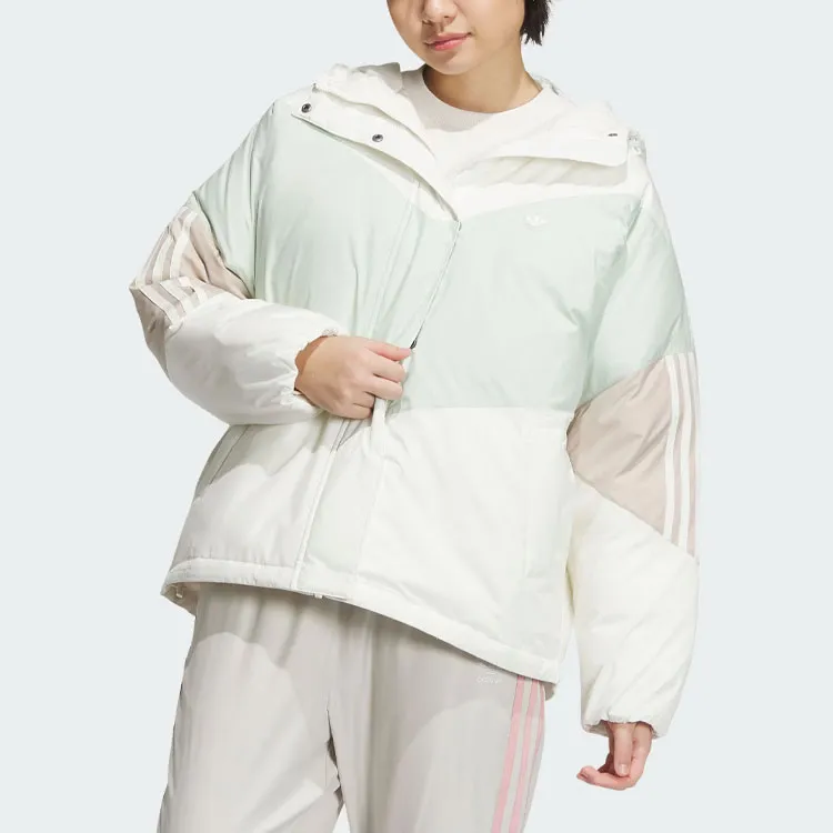 Adidas Originals Clover Series Outfit Down Jacket Women's Jade White-1