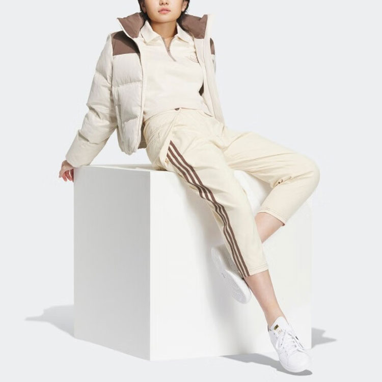 【ADIDAS】Originals Women's Down Jacket Wonder White★追跡可 Adidas Originals Clover Series Outfit Down Jacket Women's