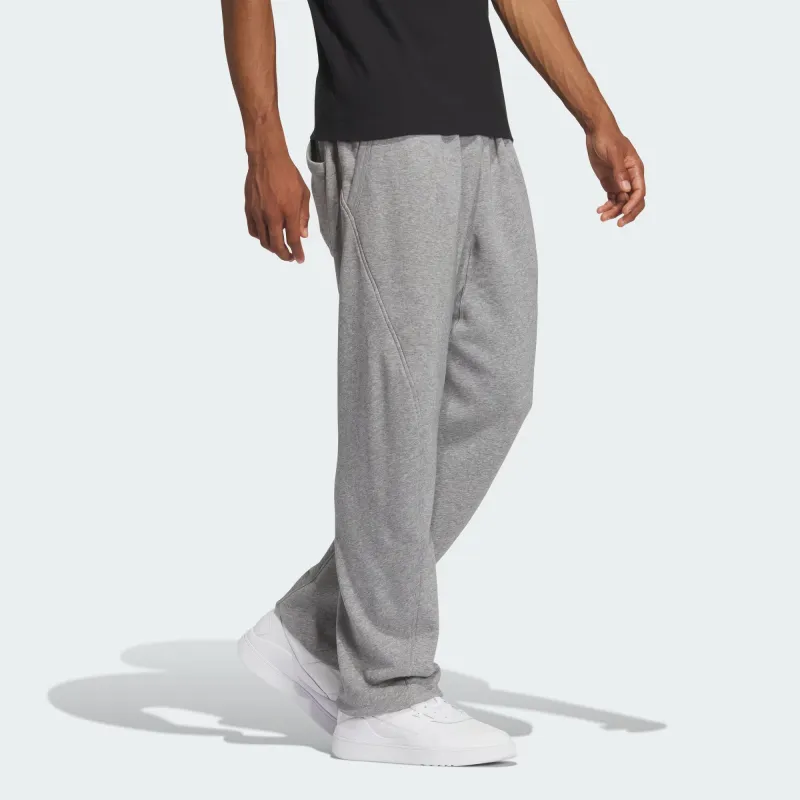 Adidas Knitted Sweatpants Men Medium Heather Gray-3