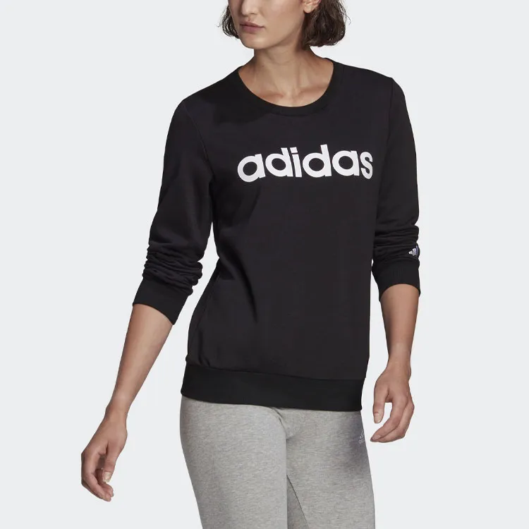 Adidas Essentials Logo Sweatshirt Black/White-3