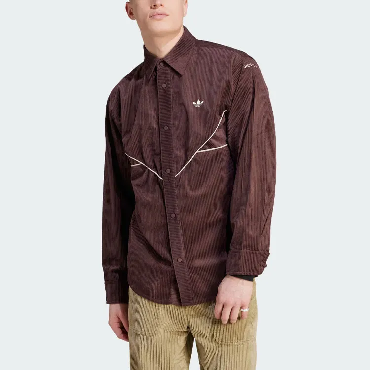 Adidas Originals Shirts Men Dark Gray Brown-1