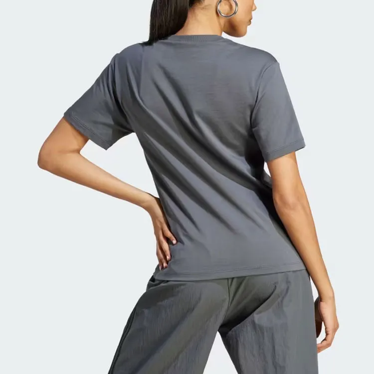 Adidas Originals Trefoil T Shirts Women's Dark Gray-2