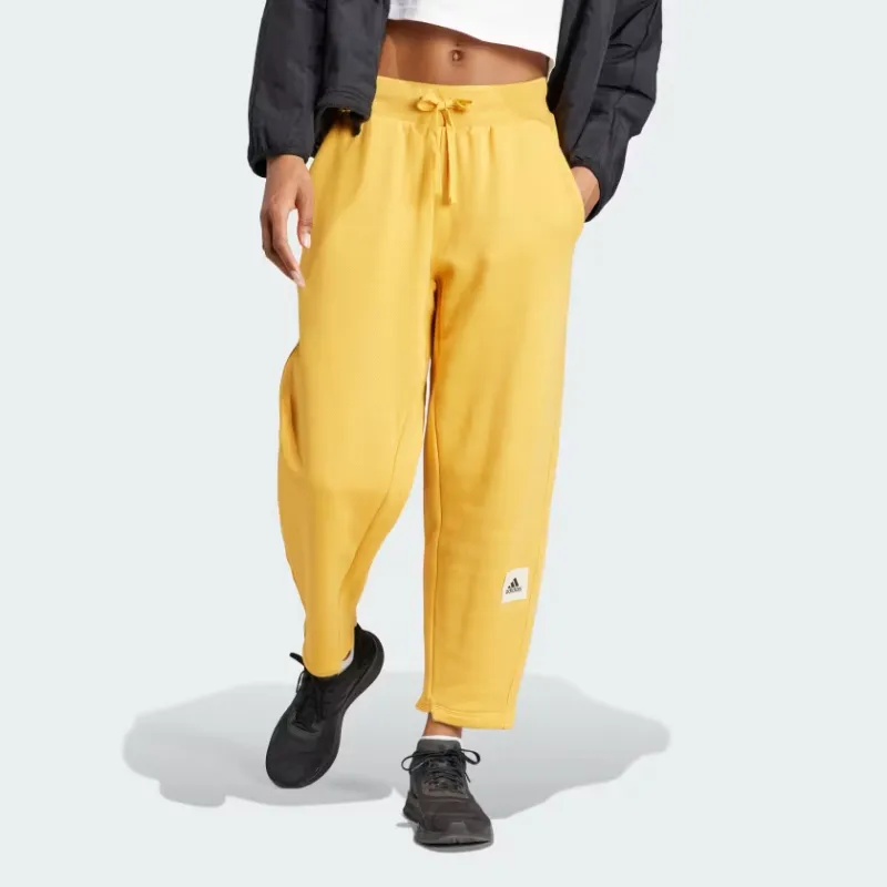 Adidas Lounge Knitted Sweatpants Women's Yellow-1