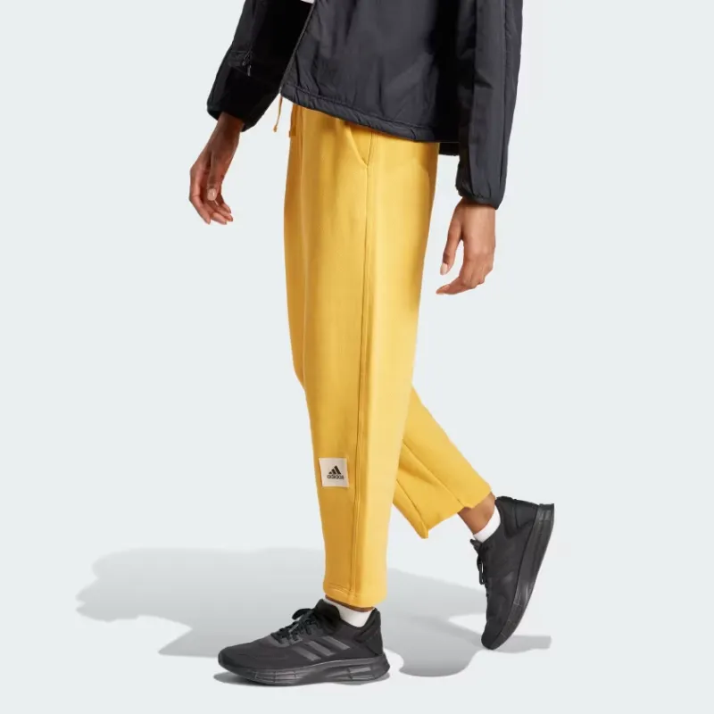 Adidas Lounge Knitted Sweatpants Women's Yellow-4