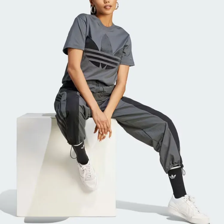 Adidas Originals Trefoil T Shirts Women's Dark Gray-3
