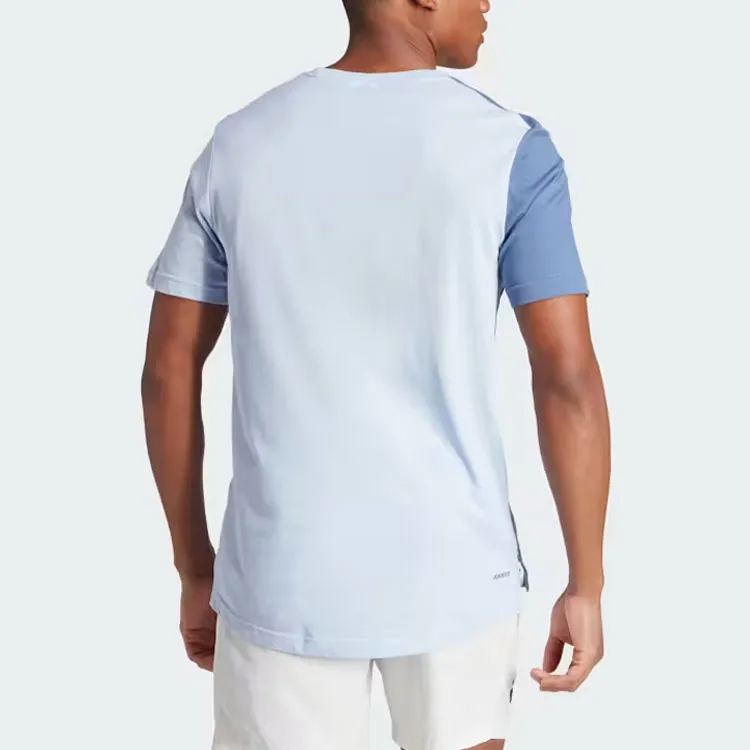 Adidas Colorblock T-Shirts Men Crew Blue-1