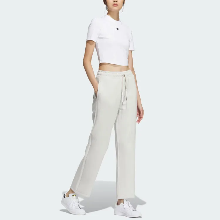 Adidas Originals Knitted Sweatpants Women's Track Gray-3