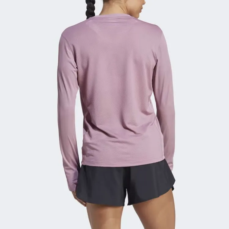 Adidas Women's Own The Run Long Sleeve Long Sleeve Top Wonder Orchid-2