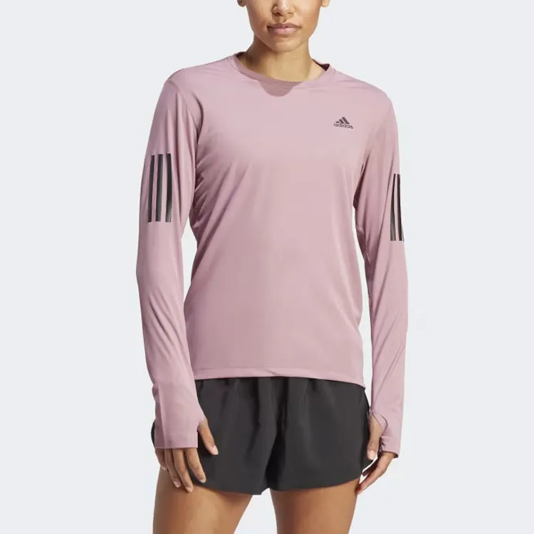 Adidas Women's Own The Run Long Sleeve Long Sleeve Top Wonder Orchid-1