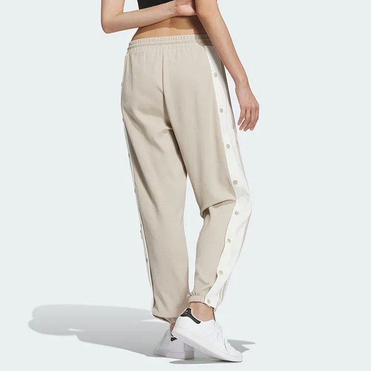 Adidas Originals Classic Three stripe Series Knitted Sports Pants Women's Beige-2