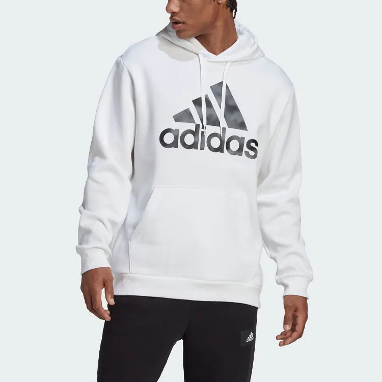 Adidas Essentials Camo Print Hoodie Sweatshirt Men's White-2