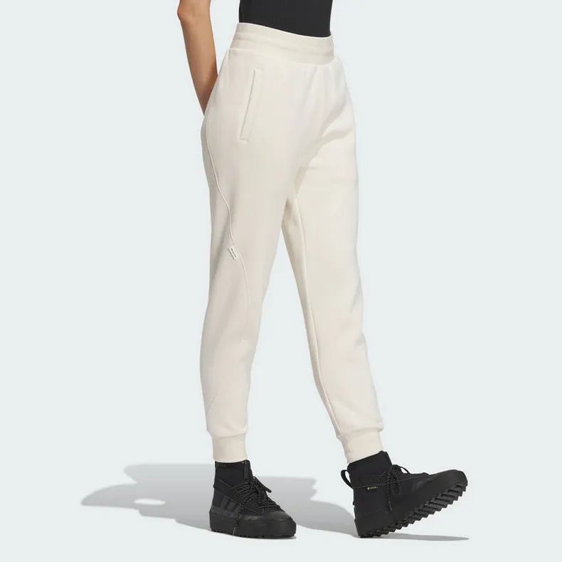 Adidas Knitted Sports Pants Women's Beige-3