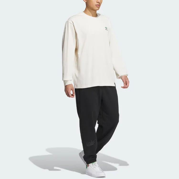 Adidas Originals Drop Shoulder Sleeve T Shirt Unisex Pink White-5