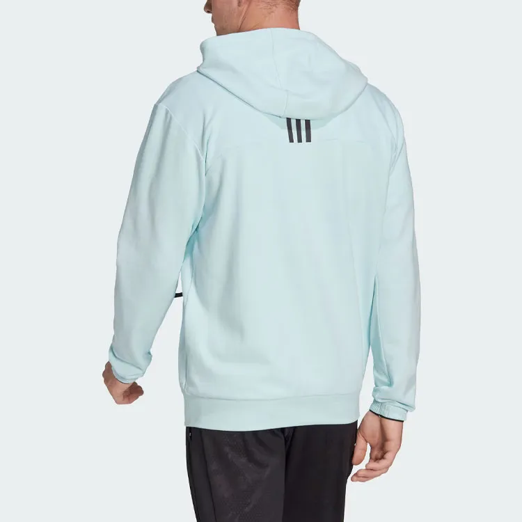 Adidas AEROREADY Yoga Full Zip Hoodie Jackets Coats Men's Blue-2