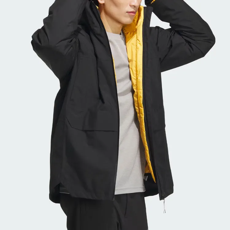 Adidas Terre Waterproof And Windproof Windbreaker Jacket Men's Black-3