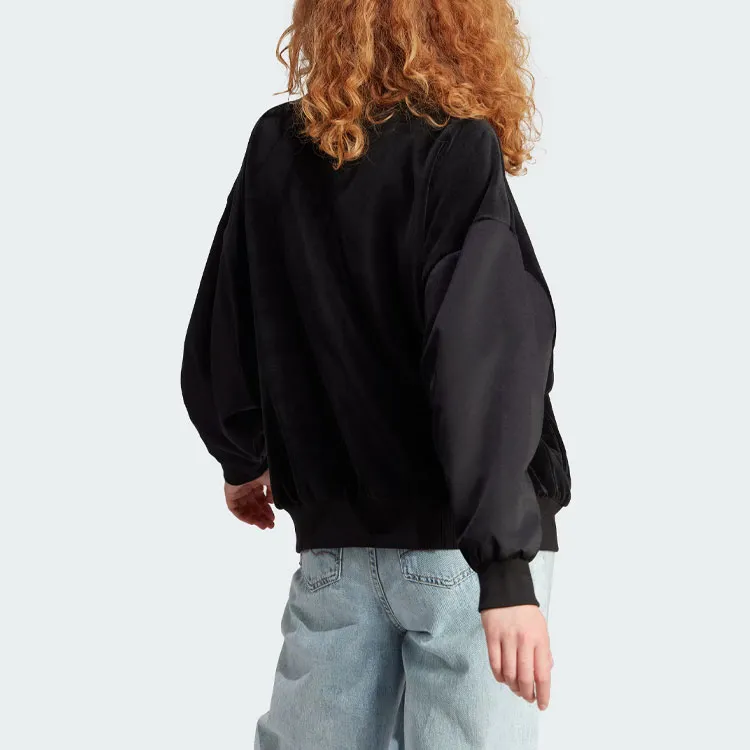 Adidas Embossed Monogram Reversible Jackets Coats Women's Black-3