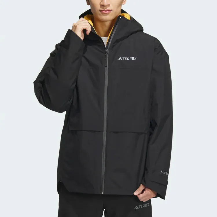 Adidas Terre Waterproof And Windproof Windbreaker Jacket Men's Black-2