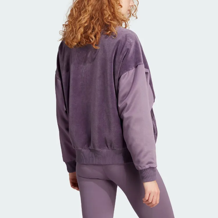 Adidas Embossed Monogram Reversible Jackets Coats Women's Dark Gray Violet-2