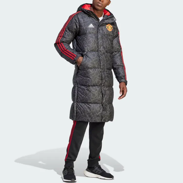Adidas Manchester United Dna Down Coat Down Jacket Men's Black-3