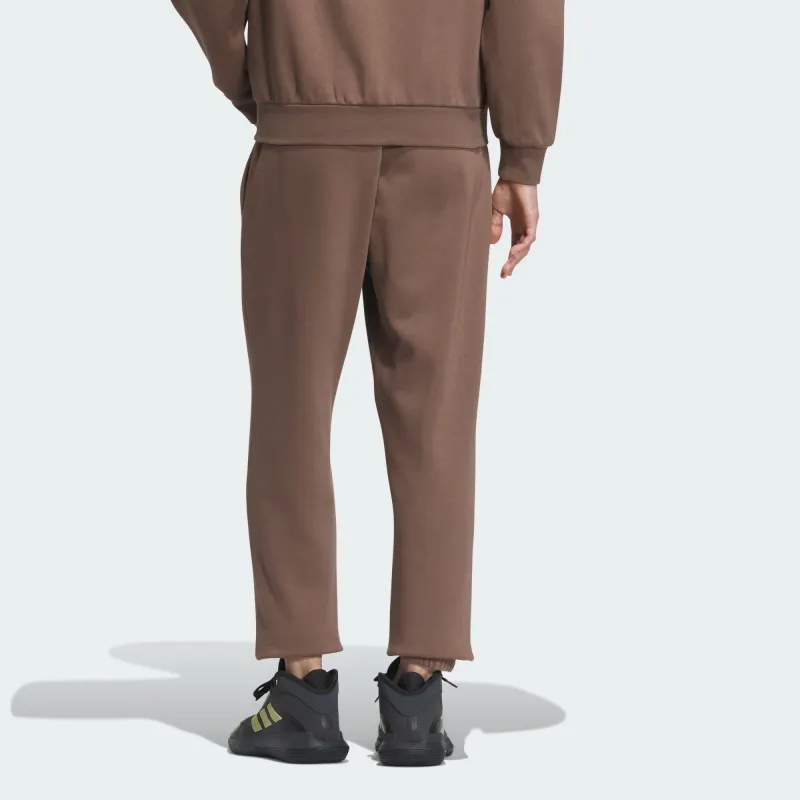 Adidas Qi White Stone Co branded Model Basketball Legends Pants Knitted Sports Pants Men's Stratum Dark Earthy Brown-2