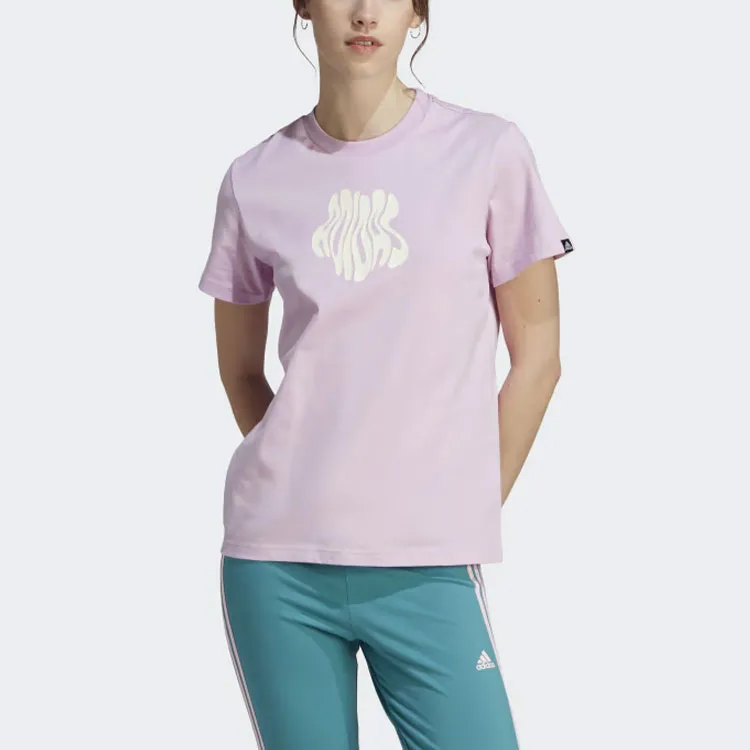 Adidas Floral Graphic Tee T-Shirt Women's Pink-1