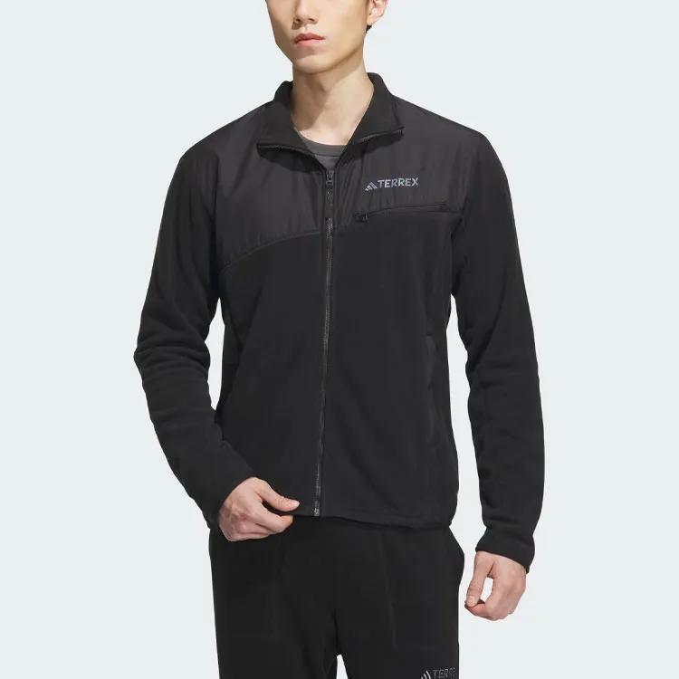 Adidas Fleece Jacket Jackets Coats Men's Black-1