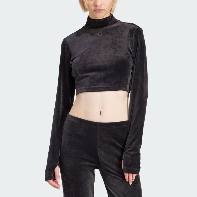 Adidas Originals Velvet Crop Top XL - POIZON
