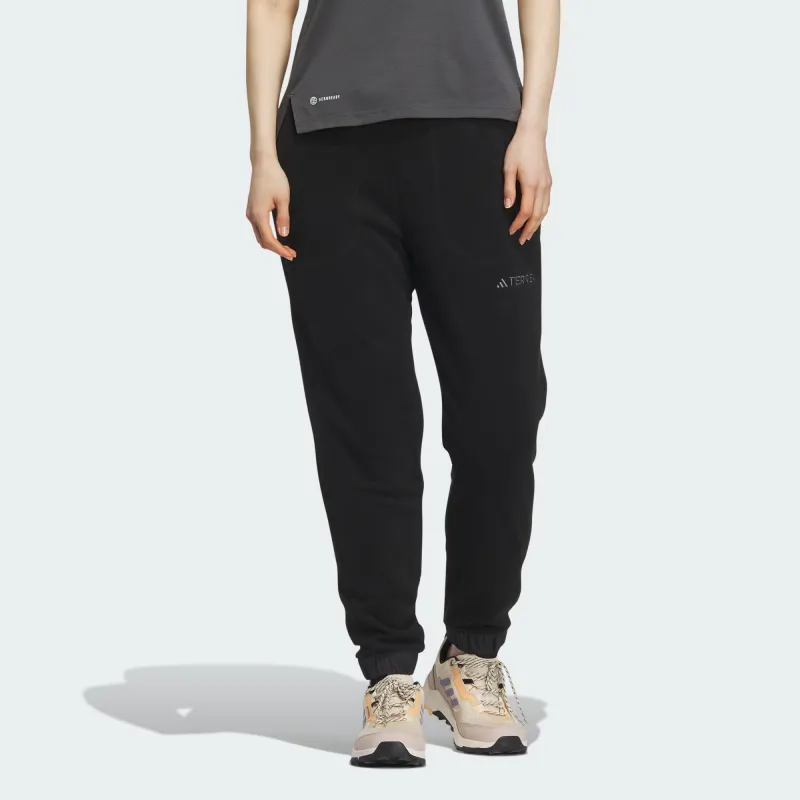Adidas Fleece Joggers Knitted Sports Pants Women's Black-1
