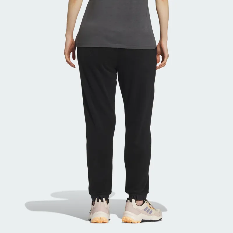 Adidas Fleece Joggers Knitted Sports Pants Women's Black-2