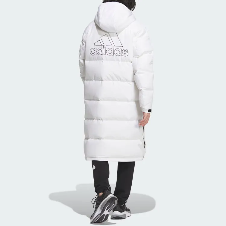 Adidas Puffy Long Down Jacket Down Jacket Men's White-2