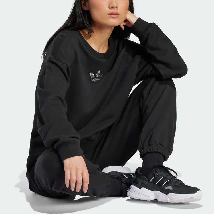 Adidas Originals Embellished Sweatshirt Sweatshirt Women's Black-3