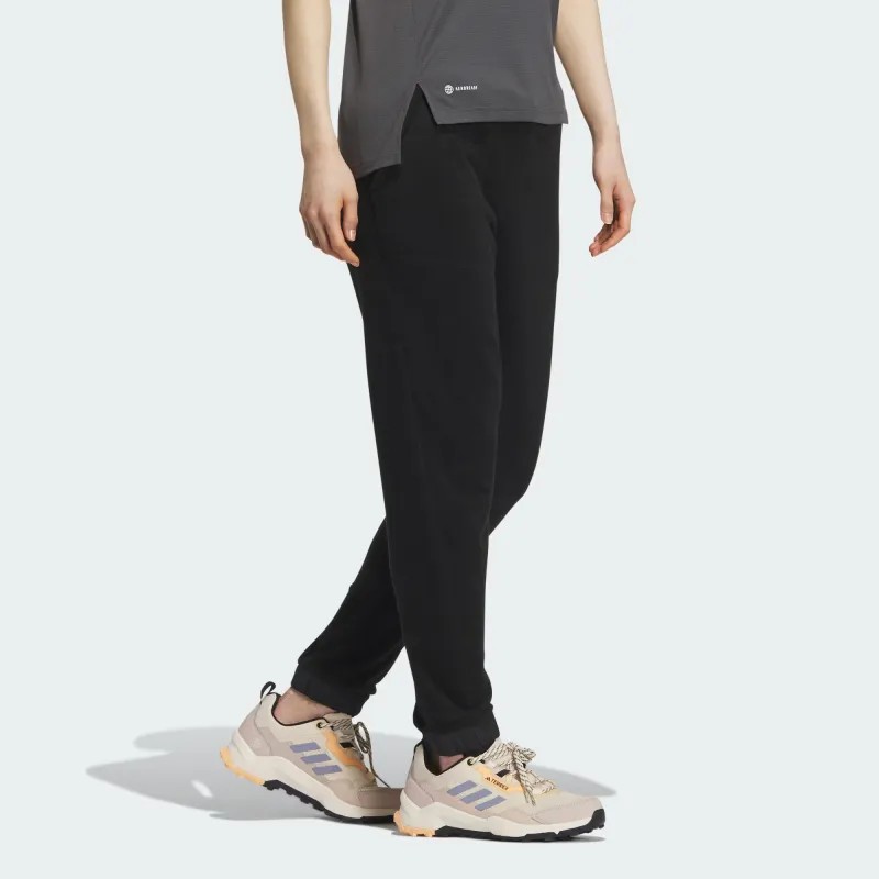Adidas Fleece Joggers Knitted Sports Pants Women's Black-3