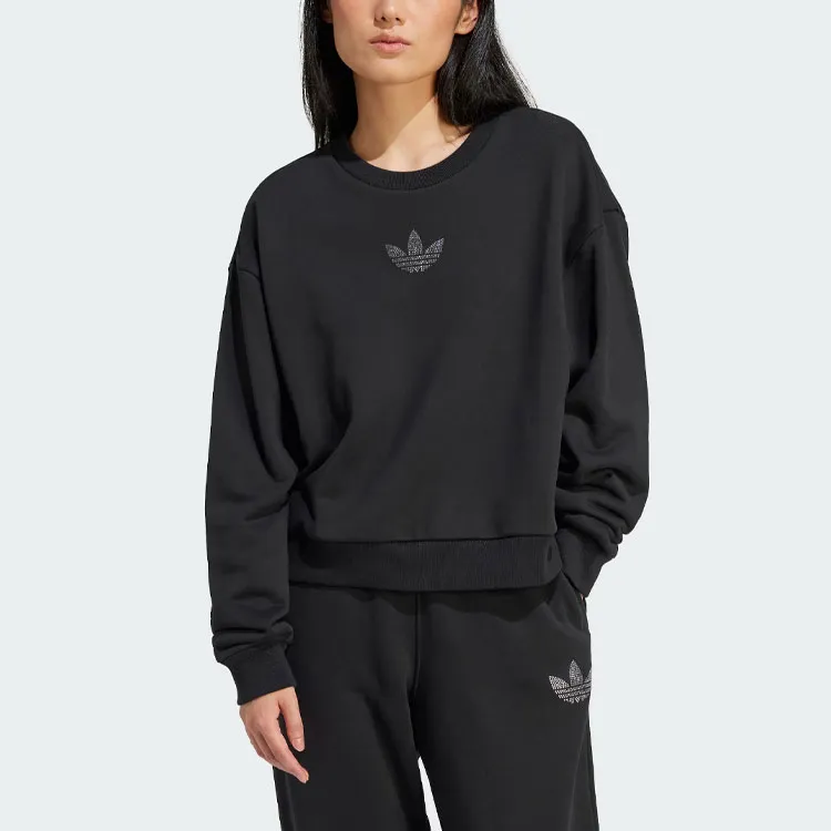 Adidas Originals Embellished Sweatshirt Sweatshirt Women's Black-1