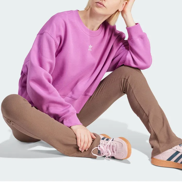 Adidas Originals Essential Adicolor Essentials Crew Sweatshirt Women's Half Pulse Light Purple-2