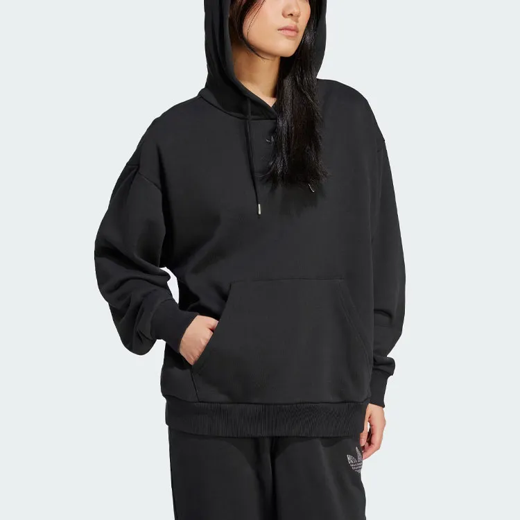 Adidas Originals Embellished Oversized Hoodie Sweatshirt Women's Black-2